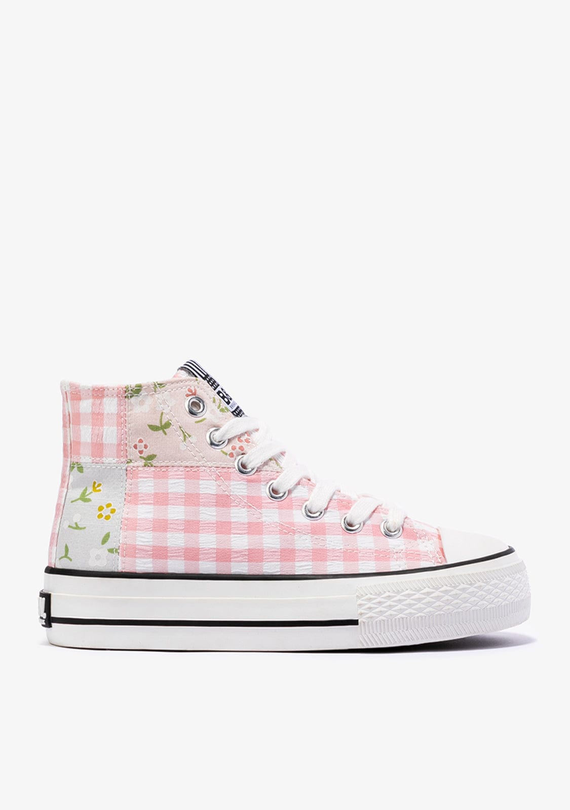 Flowers Vichy Hi-Top Sneakers Canvas