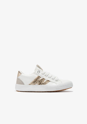 Gold Logo Sneakers