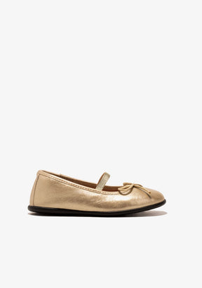 Gold Metallized Ballerinas