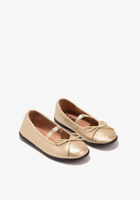 Gold Metallized Ballerinas