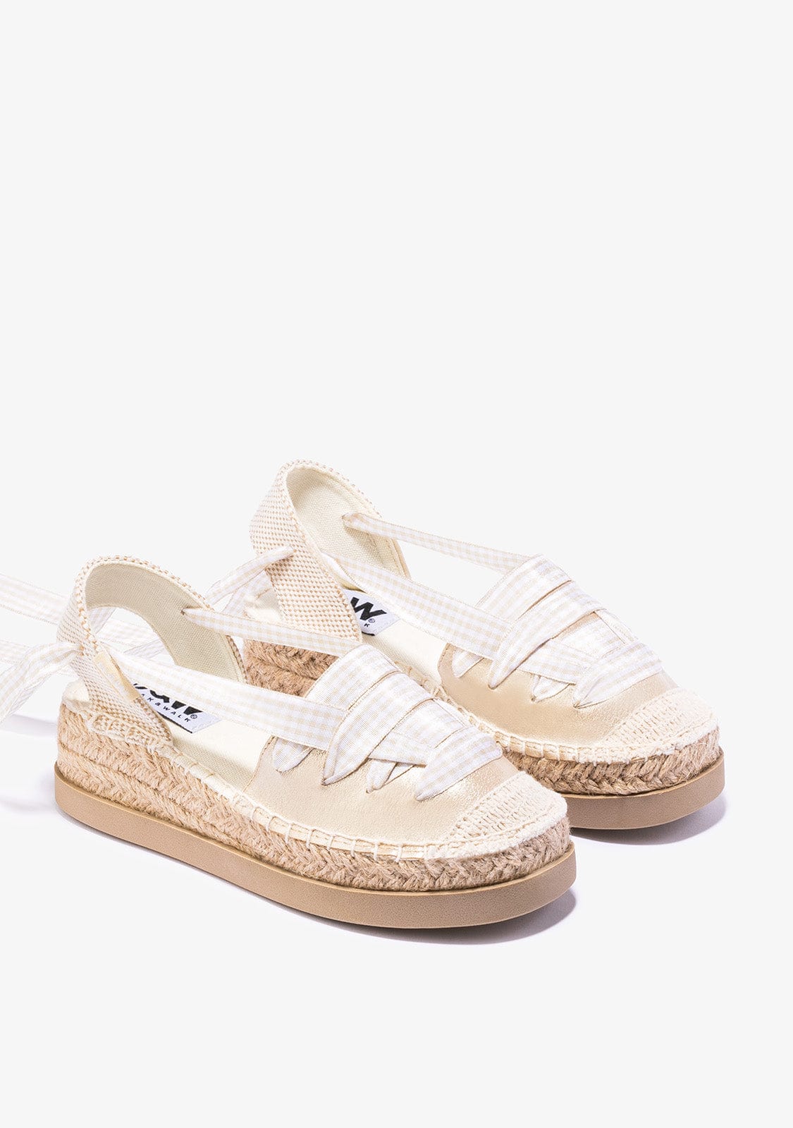 Gold Wedge Espadrilles