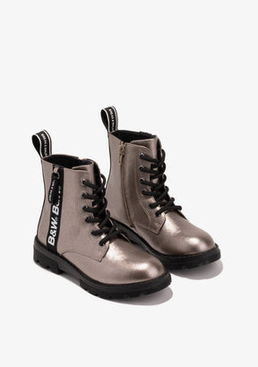 Lead Military Logo Boots