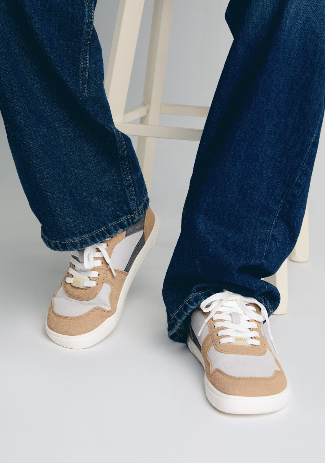 Multi White Goflex Respectful Microsuede Sneakers