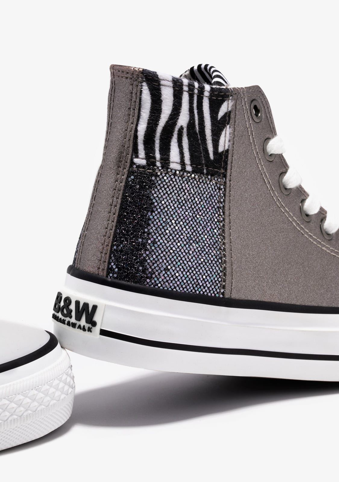 Multicolour Patchwork Hi-Top Sneakers
