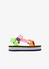 Multicolour Platform Sandals