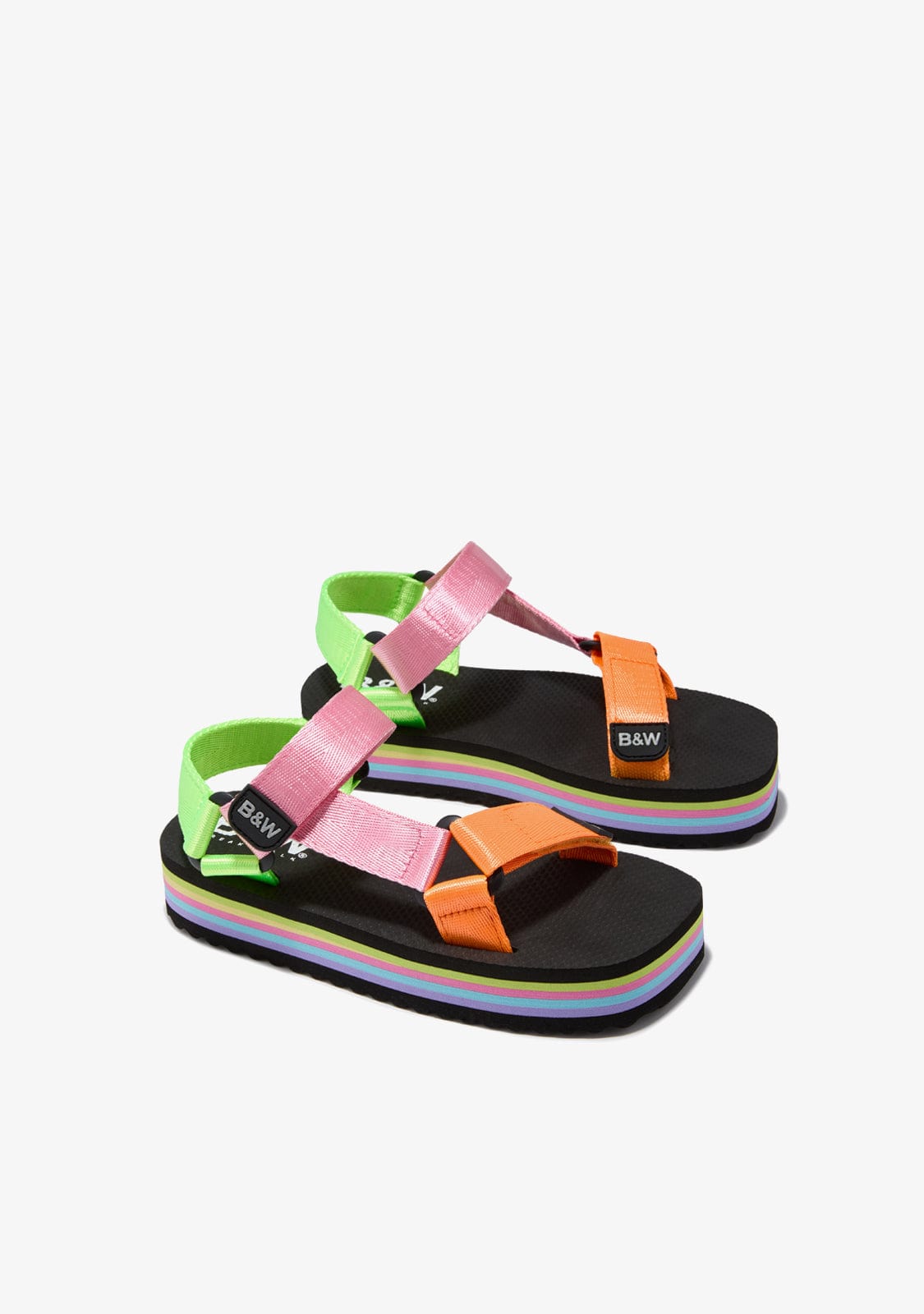 Multicolour Platform Sandals