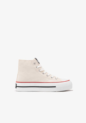 Off White Basic High Top Sneakers