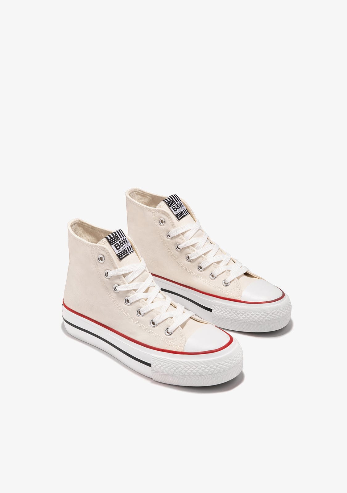 Off White Basic High Top Sneakers