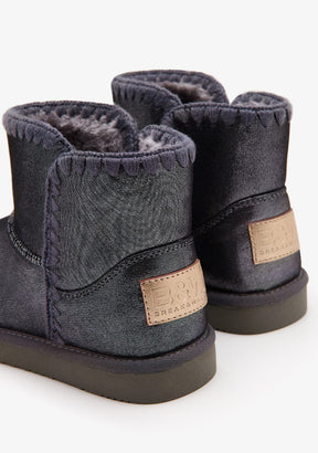 Pewter Embroidery Low Australian Boots
