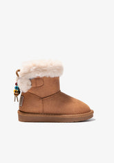 Tan Beads Fur Australian Boots