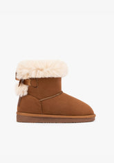 Tan Bow Fur Australian Boots Water Repellent