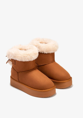 Tan Fur Australian Boots Water Repellent
