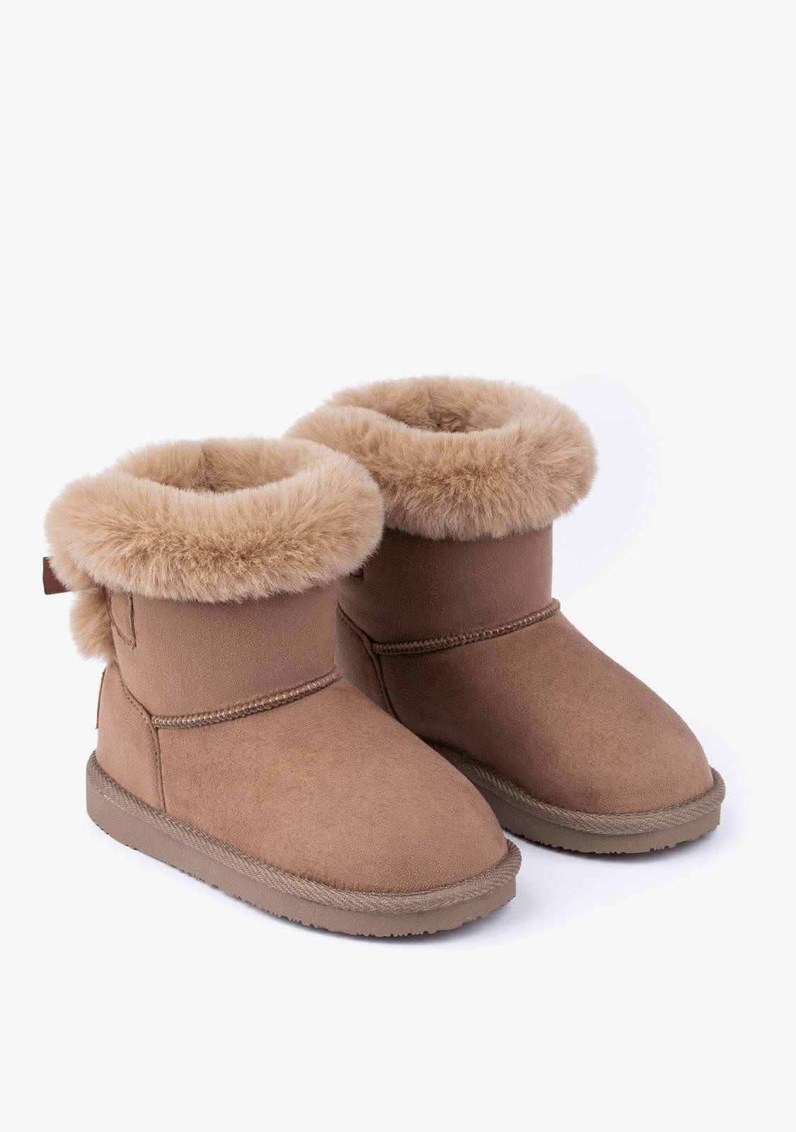 Taupe Bow Fur Australian Boots Water Repellent