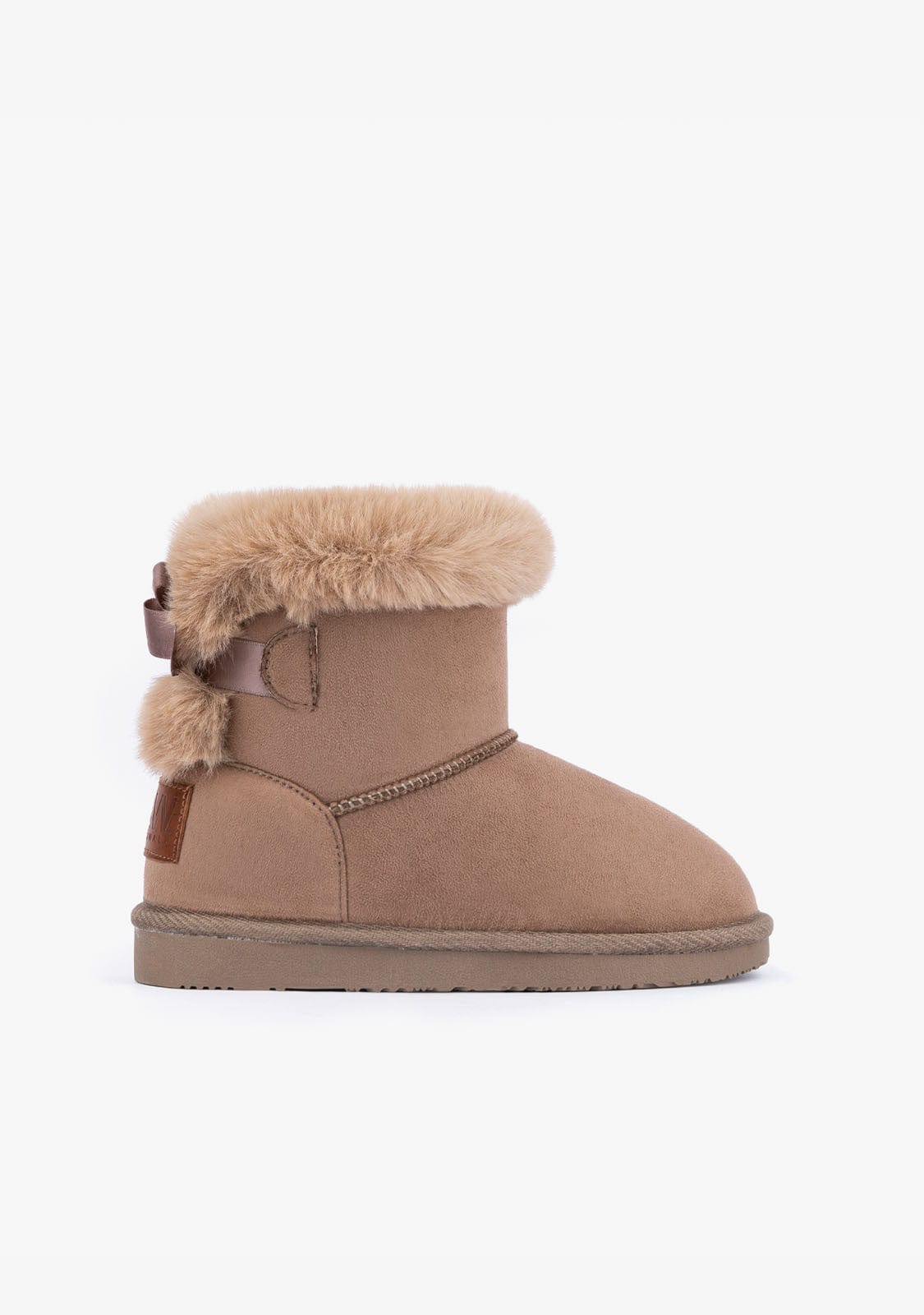 Taupe Bow Fur Australian Boots Water Repellent