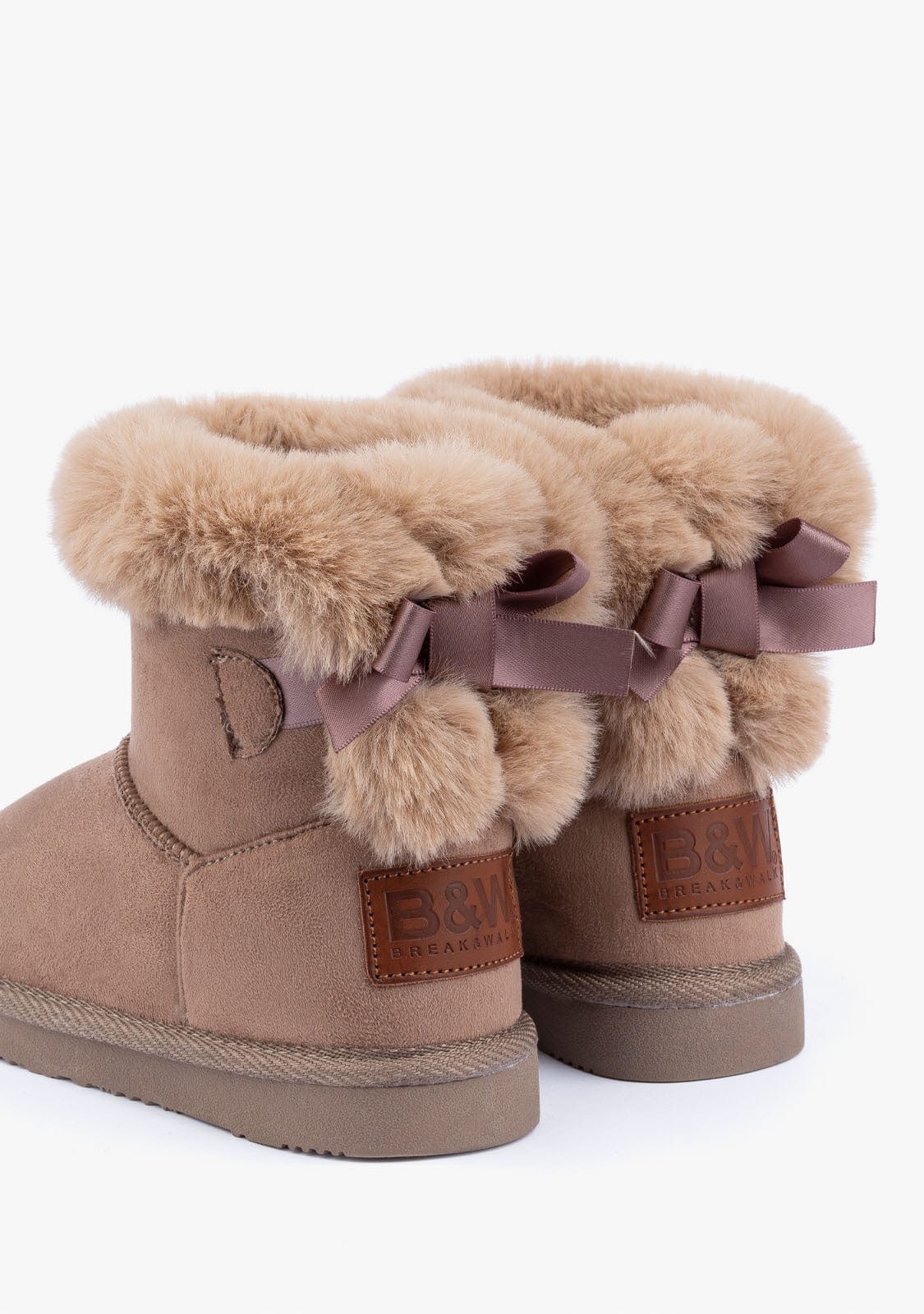 Taupe Bow Fur Australian Boots Water Repellent