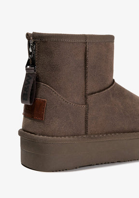 Taupe Zipper Australian Boots