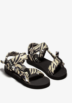 Textile Zebra Sandals