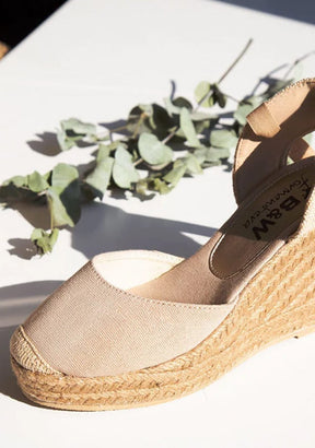 Wedge Shoe Espadrilles Capri Beige Bow