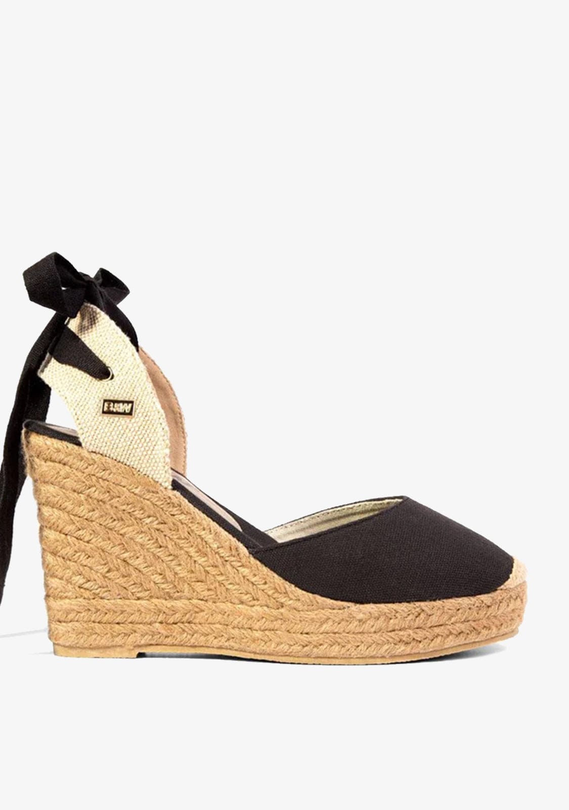 Wedge Shoe Espadrilles Capri Black Bow