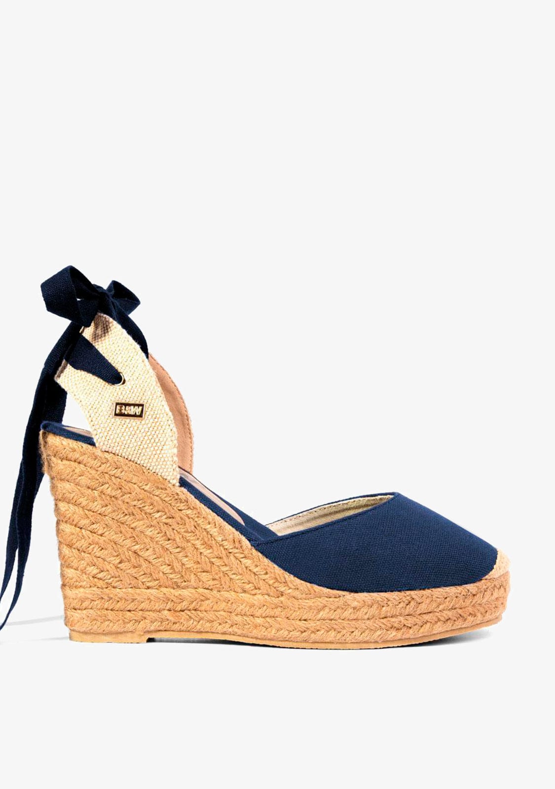 Wedge Shoe Espadrilles Capri Navy Bow