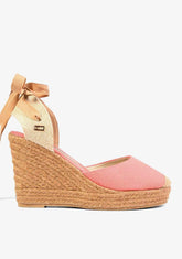 Wedge Shoe Espadrilles Capri Pink Bow