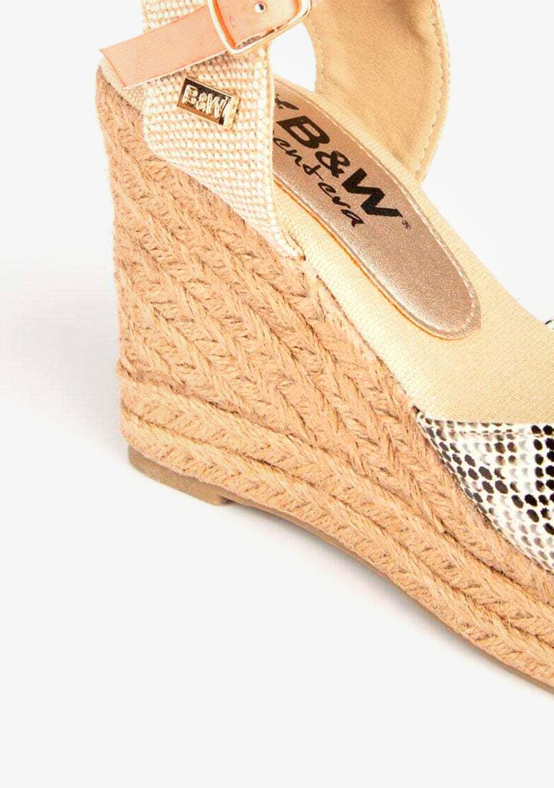 Wedge Shoe Espadrilles Capri Snake Beige