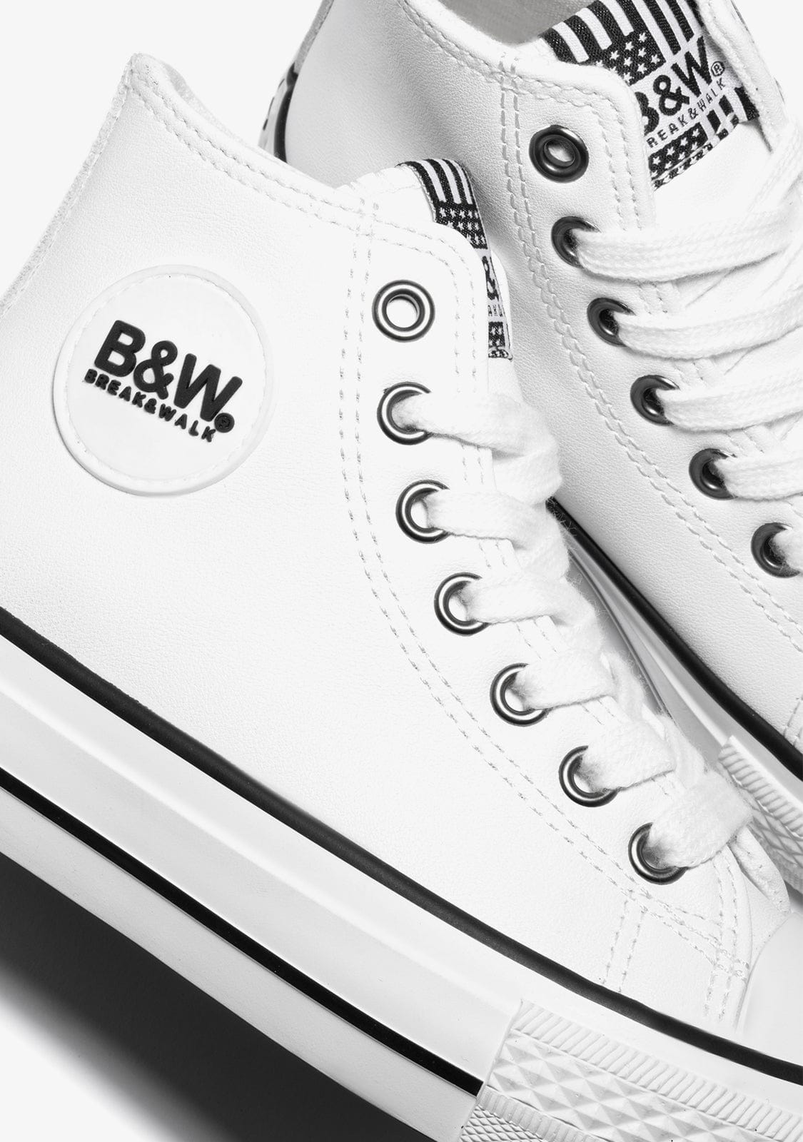 White Basic Hi-Top Sneakers Napa