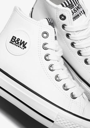 White Basic Hi-Top Sneakers Napa