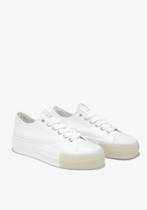 White Basic Sneakers Canvas