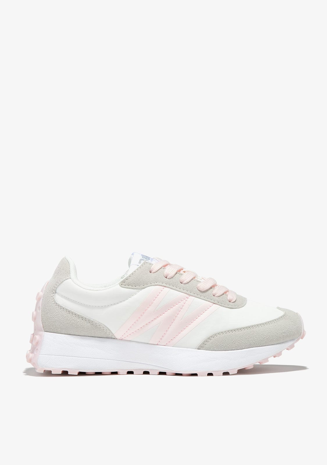 White Pink Logo Sneakers