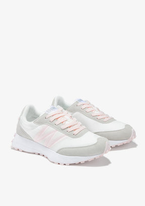 White Pink Logo Sneakers