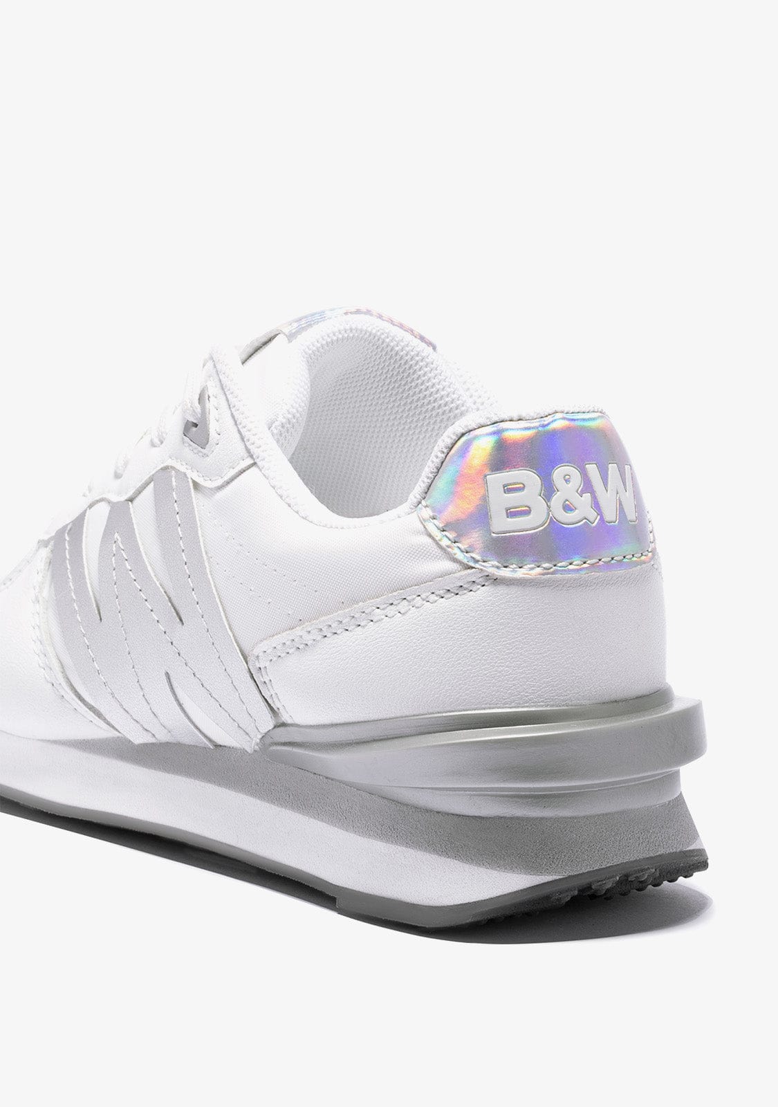 White Silver B&W Sneakers