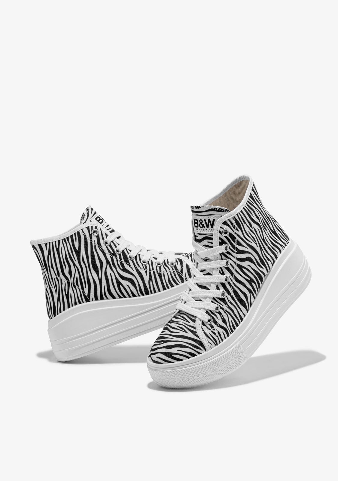 Zebra Platform Rider Hi-Top Sneakers
