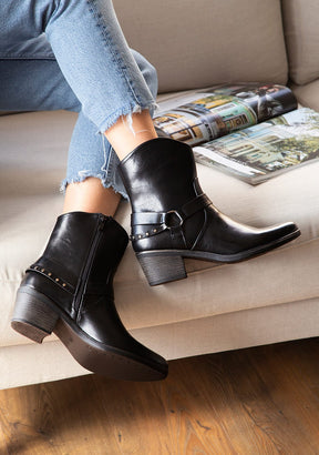 Ankle Boots Cowboy West Black Buffalo