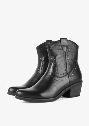 Ankle Boots Cowboy West Black Nappa