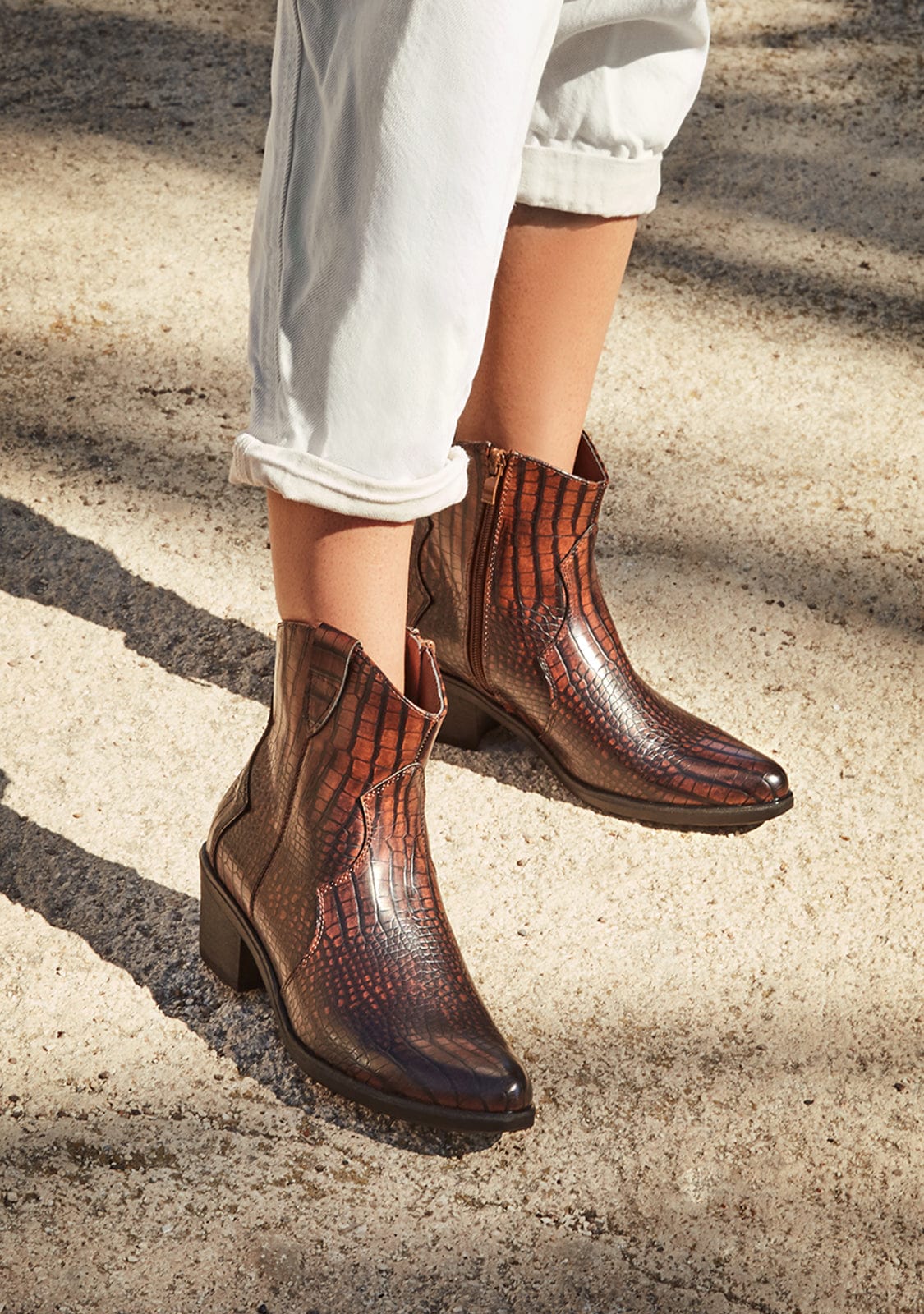 Ankle Boots Cowboy West Brown