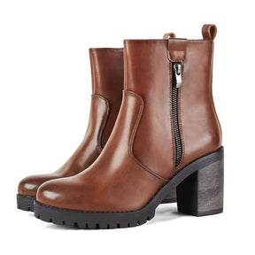 Ankle Boots Haute Brown Zip