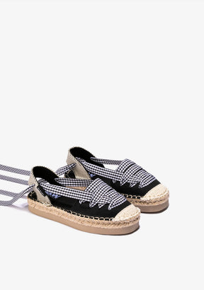 Black Bow Vichy Espadrilles