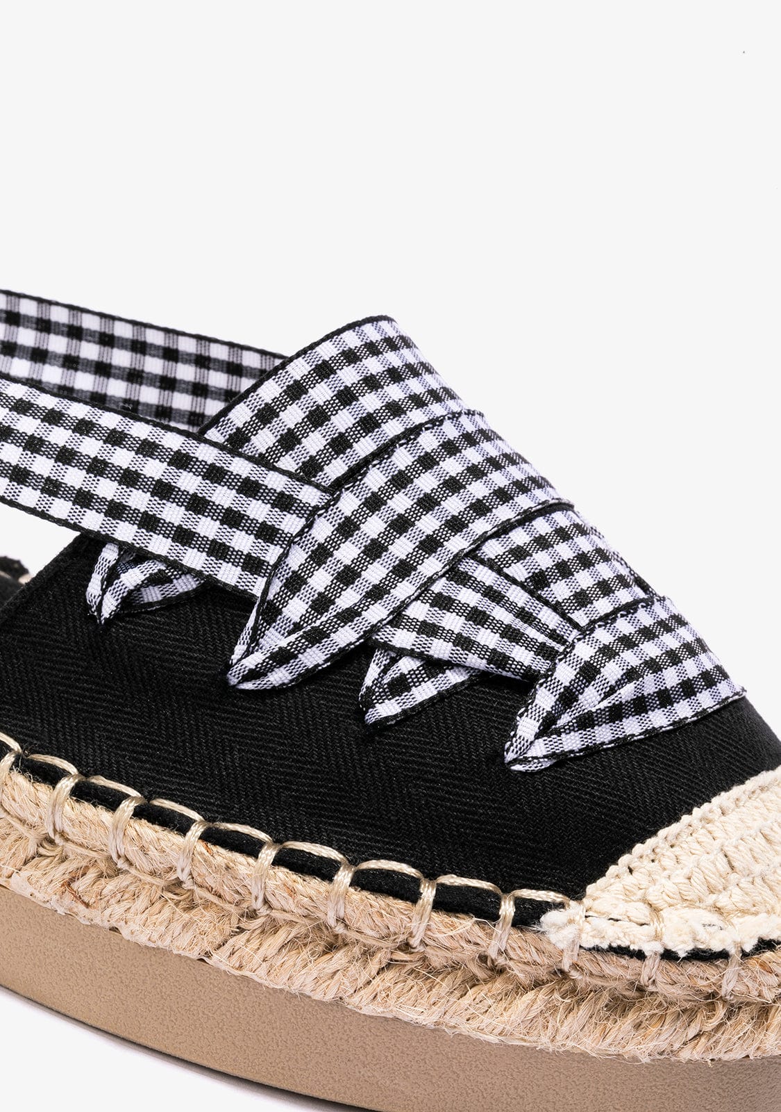 Black Bow Vichy Espadrilles