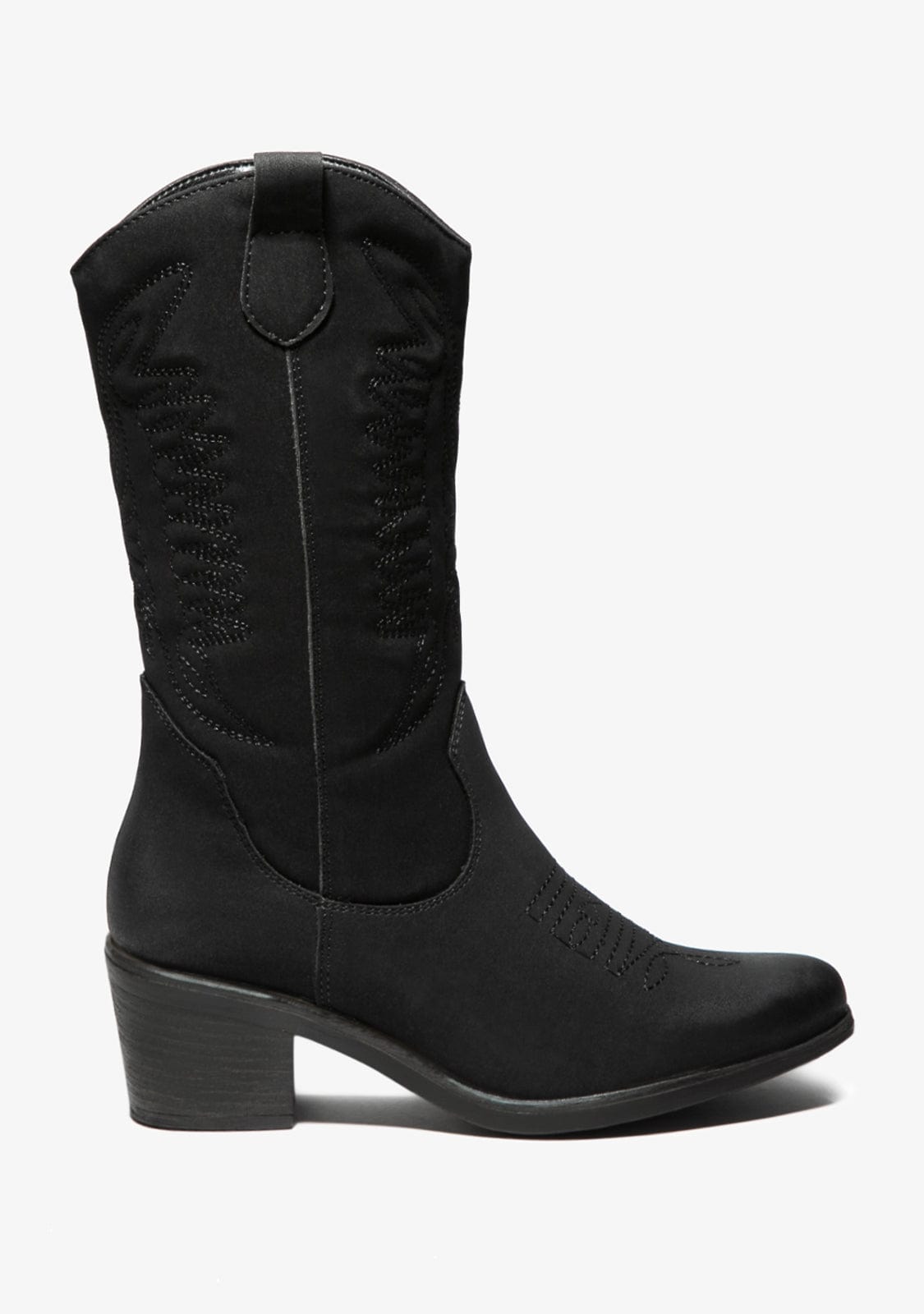 Black Cowboy Boots Nobuck