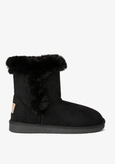 Black Fur Australian Boots Water Repellent