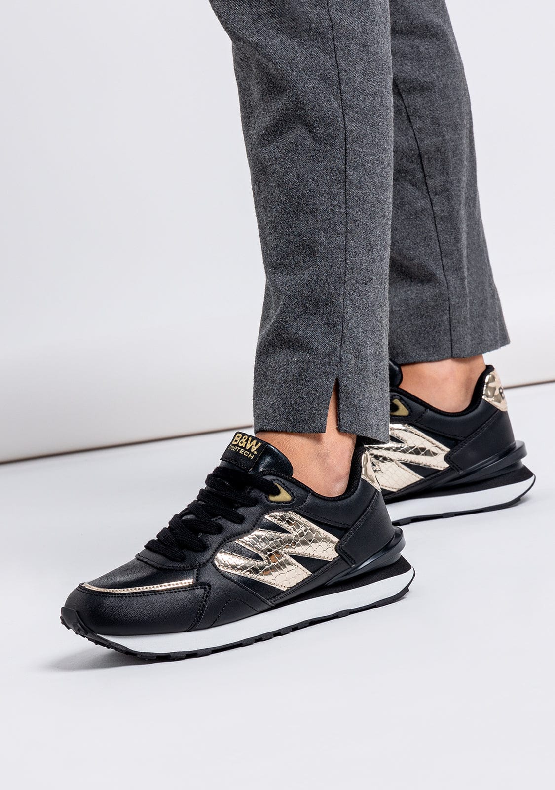 Black Metallized Sneakers Napa