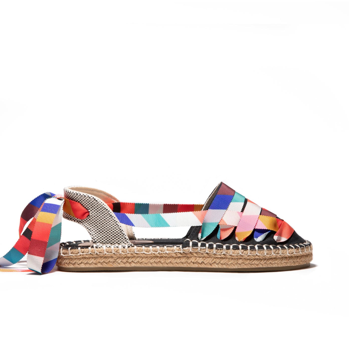 Black Multicolour Espadrilles