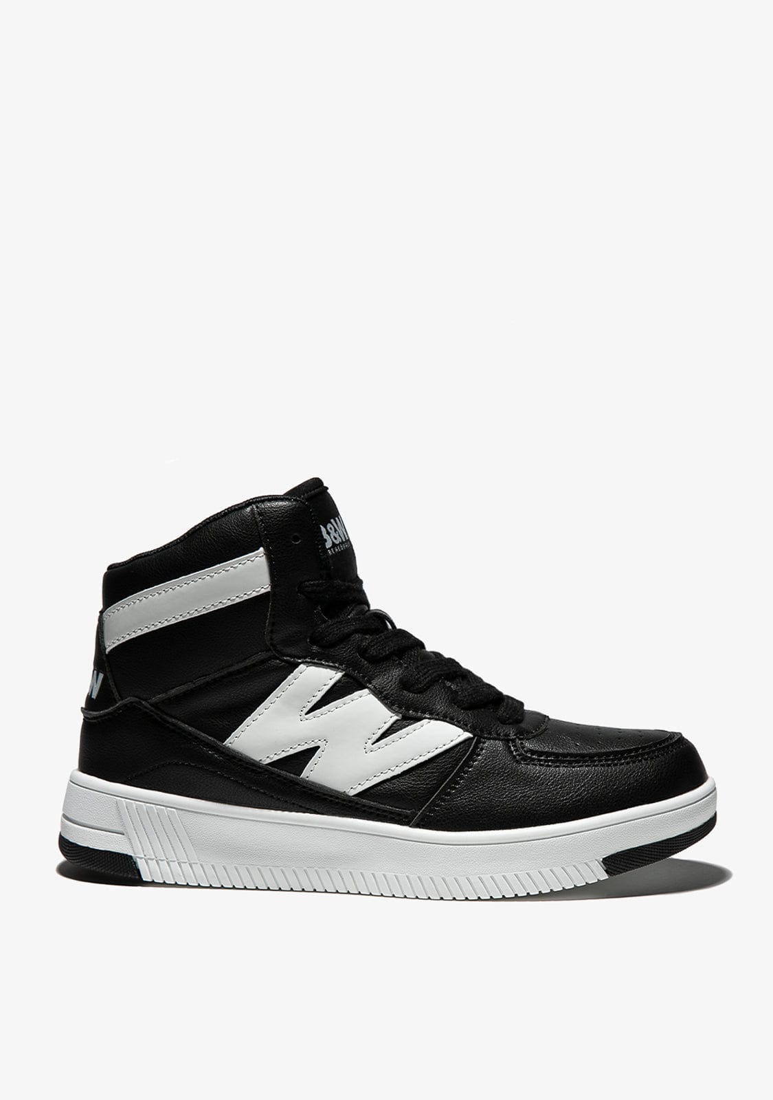 Black White Hi-Top Sneakers Napa