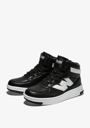 Black White Hi-Top Sneakers Napa