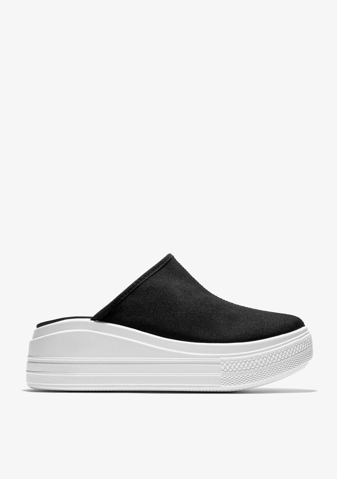 Black/White Rider Platform Open Sneakers