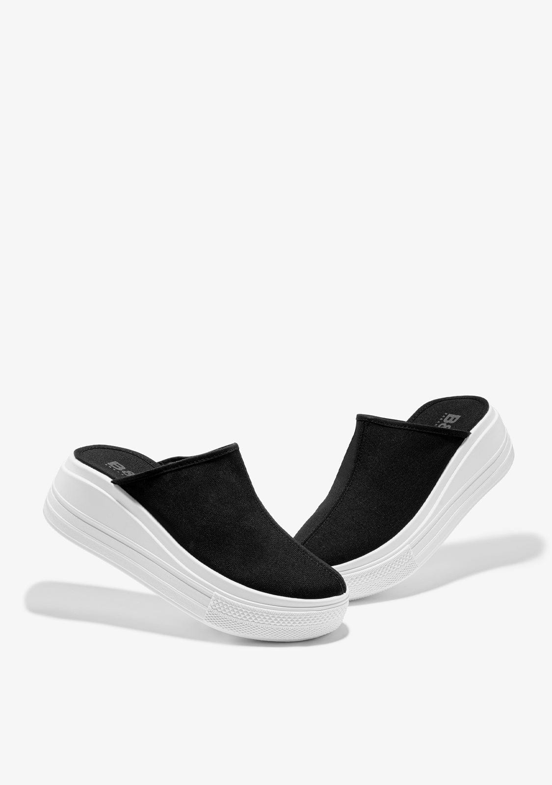 Black/White Rider Platform Open Sneakers