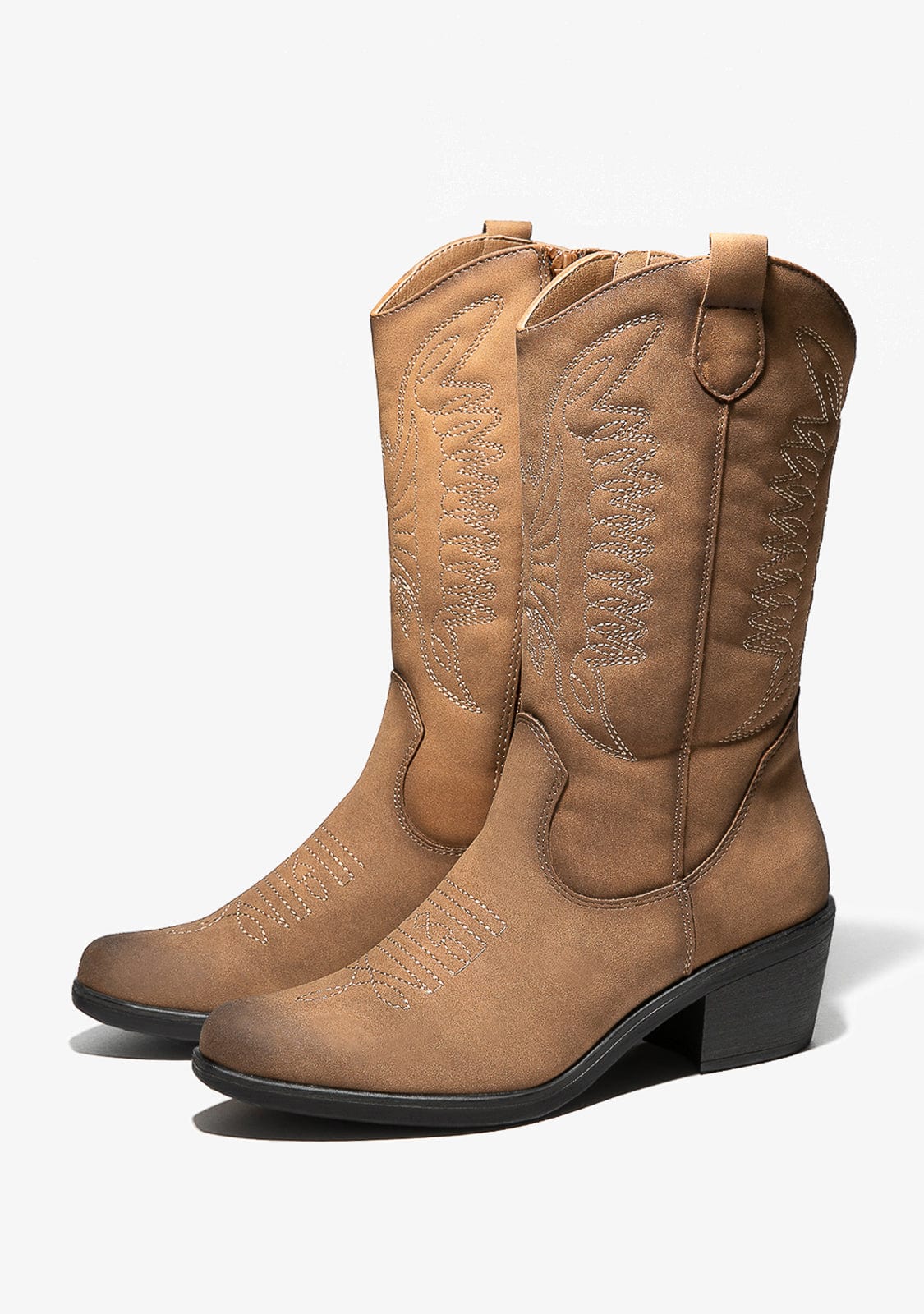 Camel Cowboy Boots Nobuck