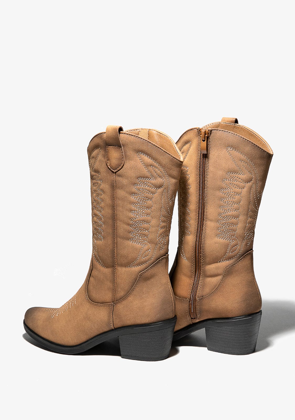Camel Cowboy Boots Nobuck