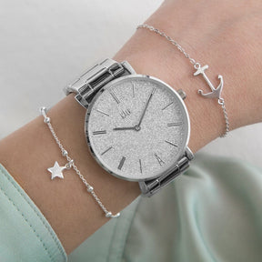 Classy Silver / Glitter Watch